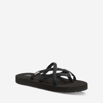 Teva Olowahu Women's Black Flip Flops CA03568 Canada Sale